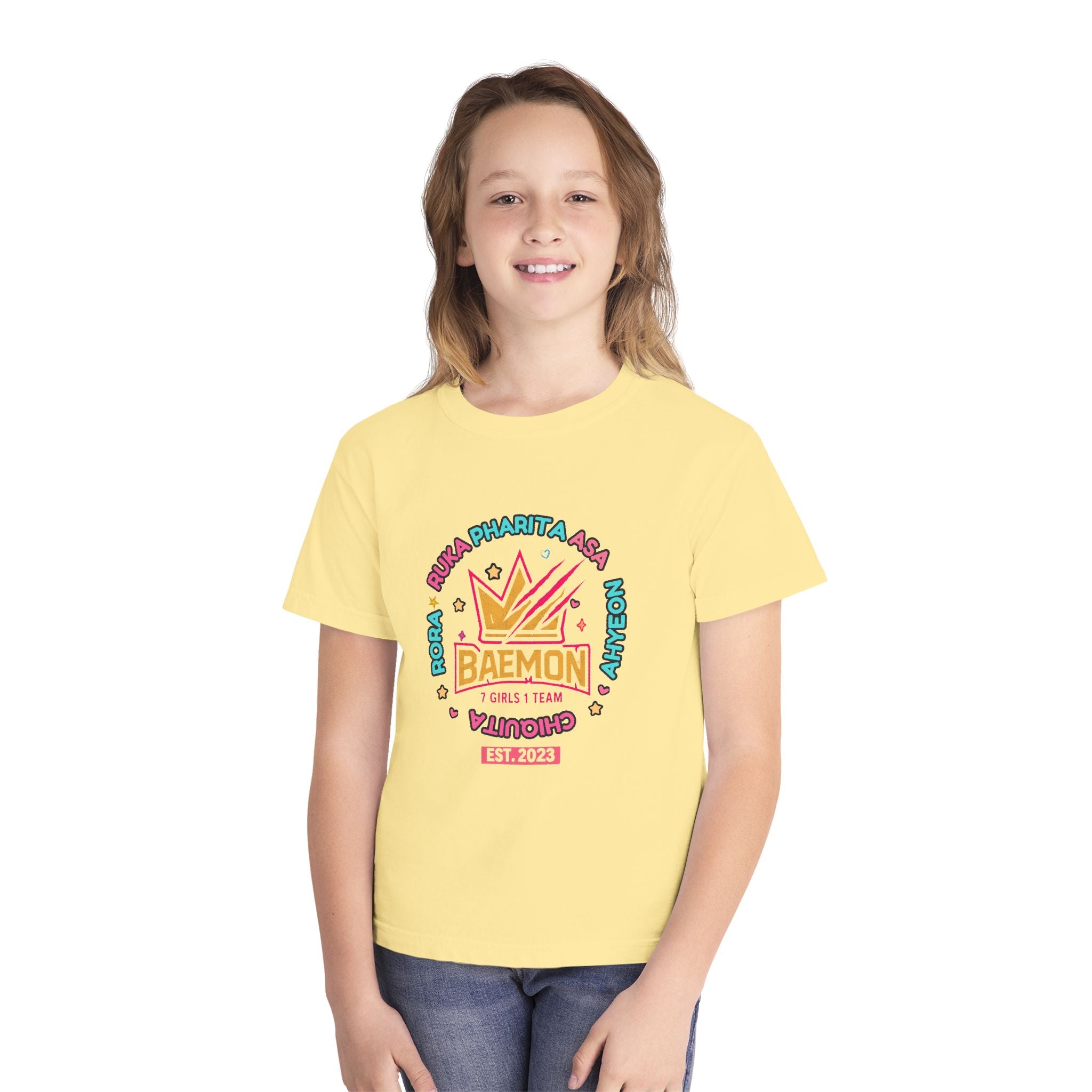 Youth Tee — BAEMON Girls Team Crown Graphic (Est. 2023)