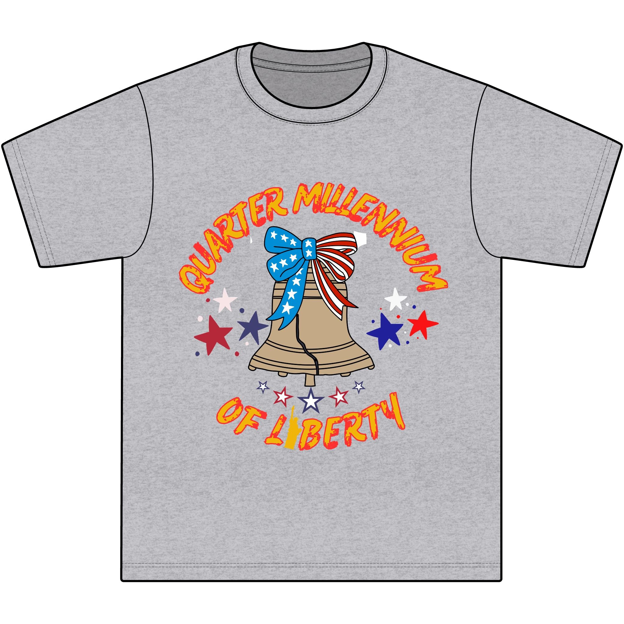 Liberty Bell T‑Shirt – "Quarter Millennium of Liberty" Patriotic Americana Tee