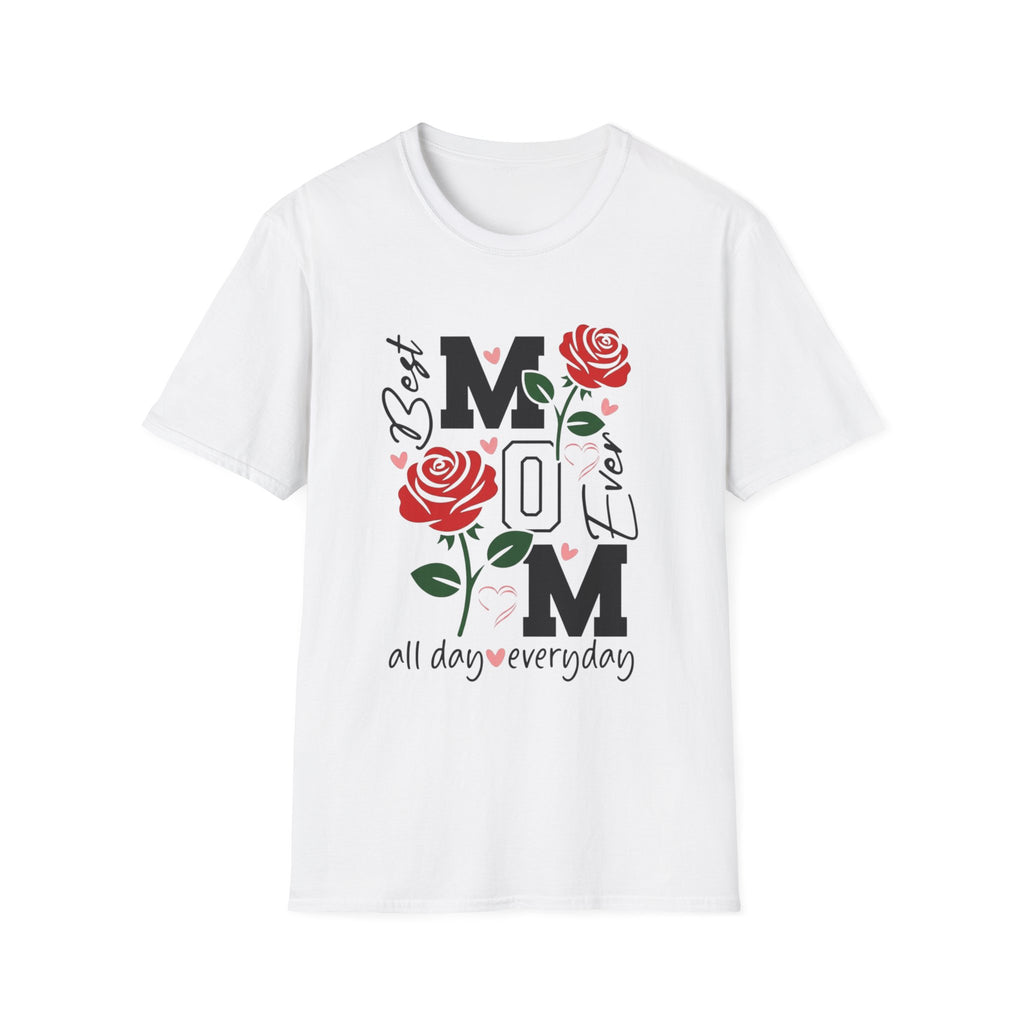 Best Mom Ever Floral T-Shirt — "Best Mom All Day Everyday" Mother's Day Gift