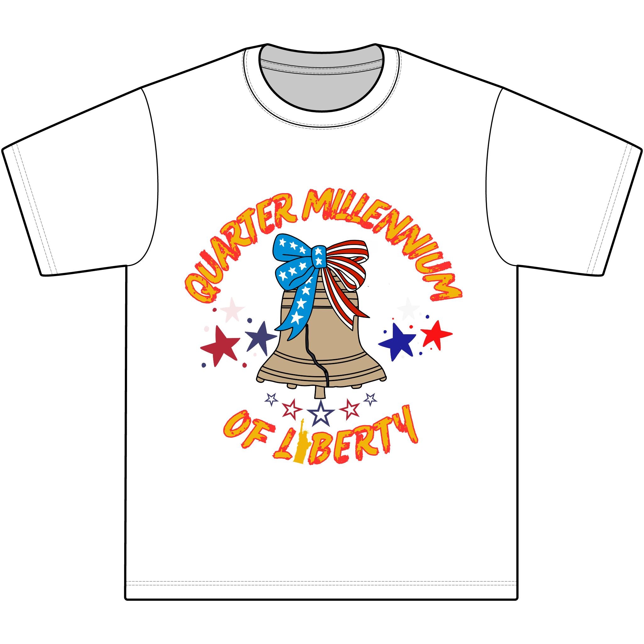 Liberty Bell T‑Shirt – "Quarter Millennium of Liberty" Patriotic Americana Tee