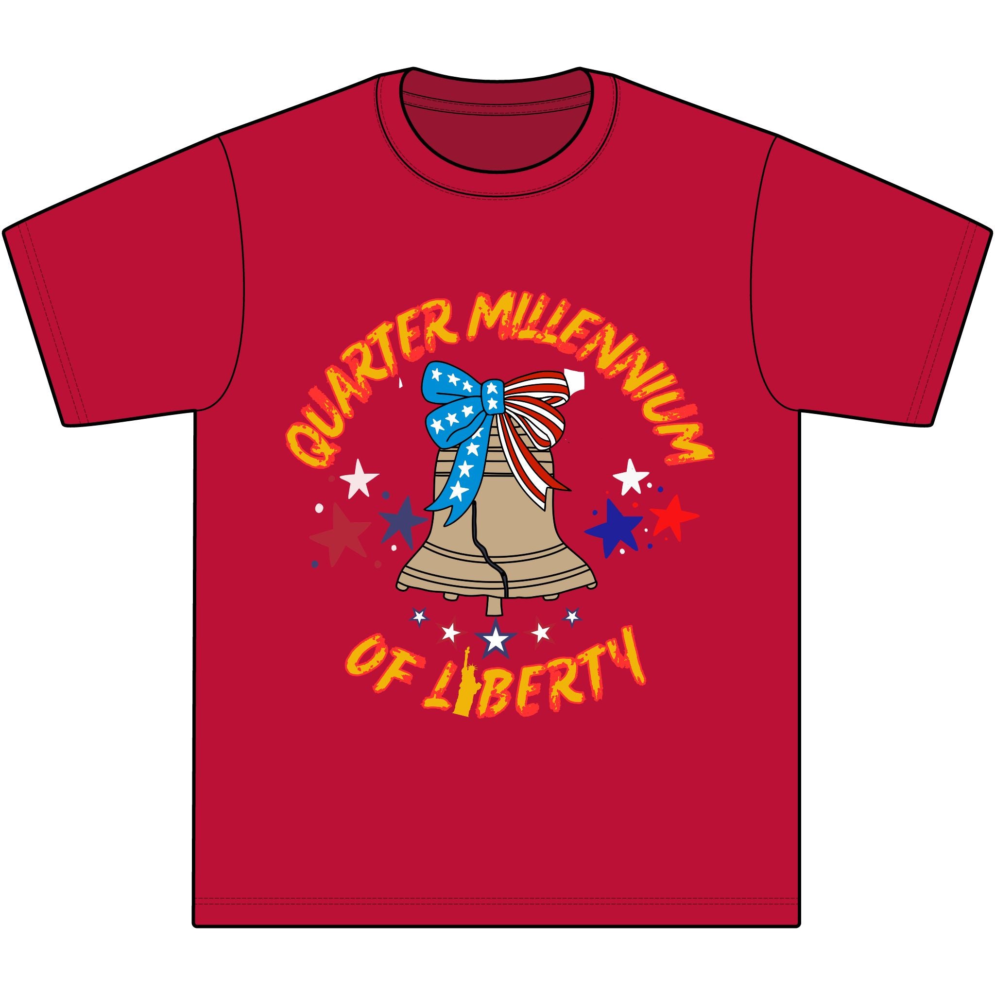 Liberty Bell T‑Shirt – "Quarter Millennium of Liberty" Patriotic Americana Tee