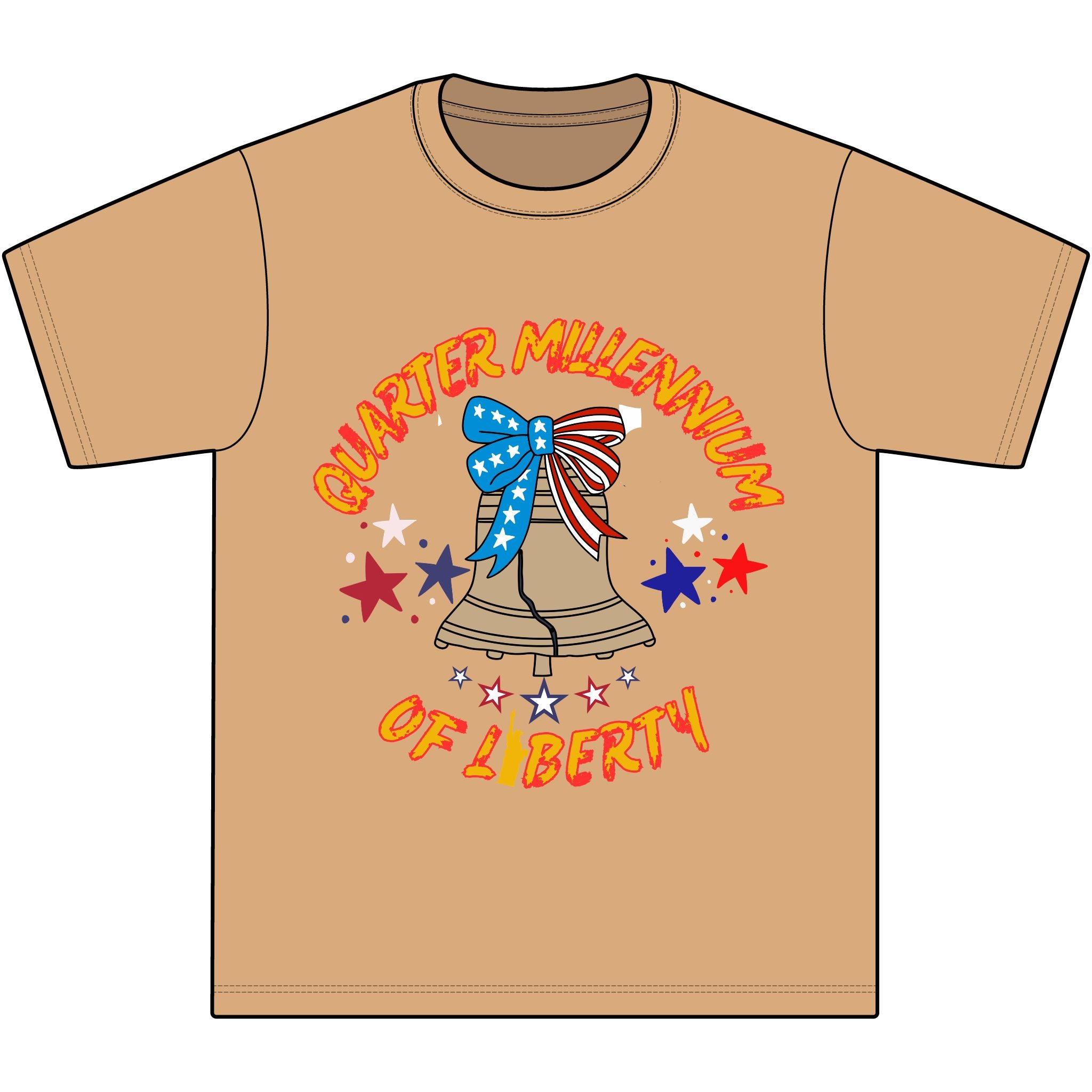 Liberty Bell T‑Shirt – "Quarter Millennium of Liberty" Patriotic Americana Tee
