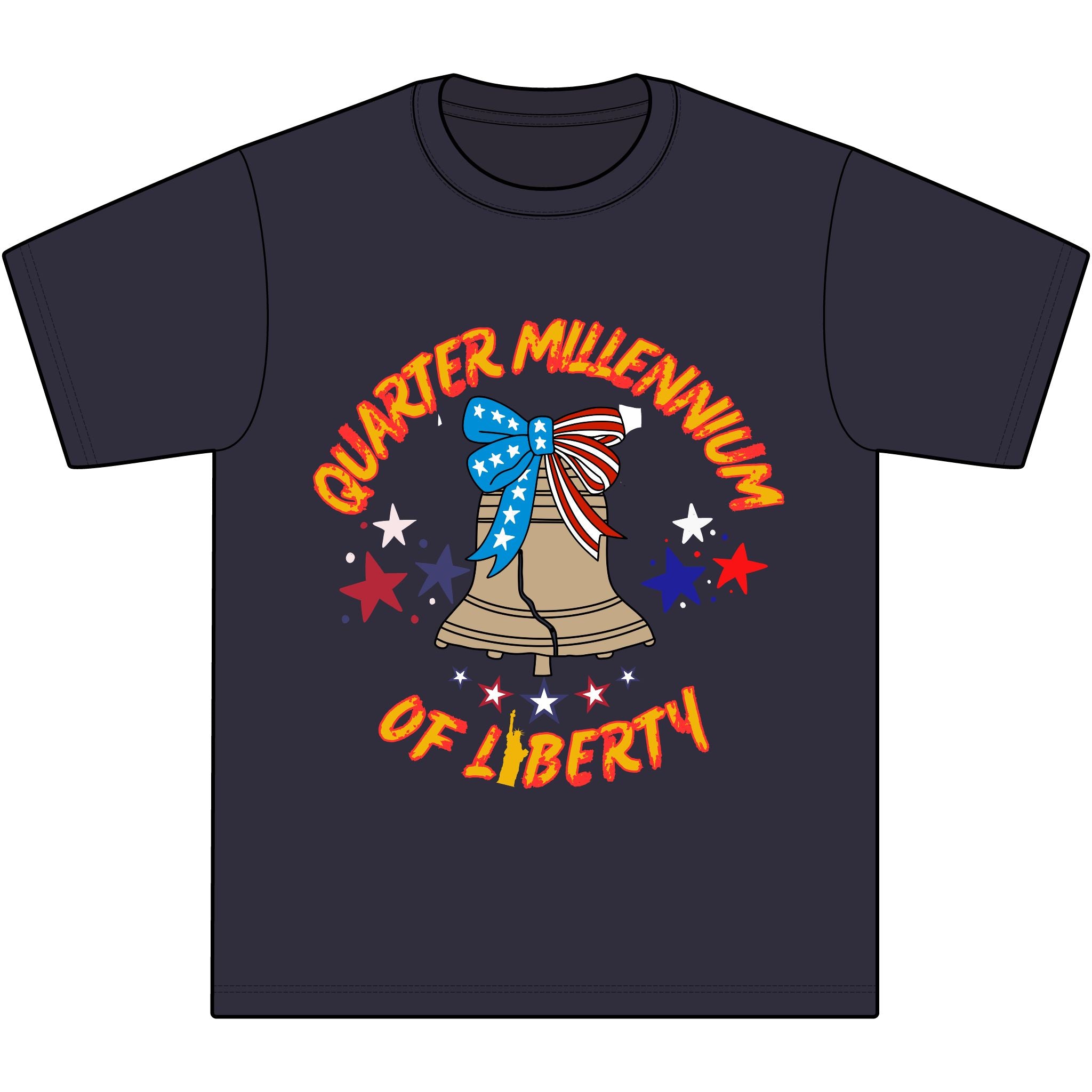 Liberty Bell T‑Shirt – "Quarter Millennium of Liberty" Patriotic Americana Tee