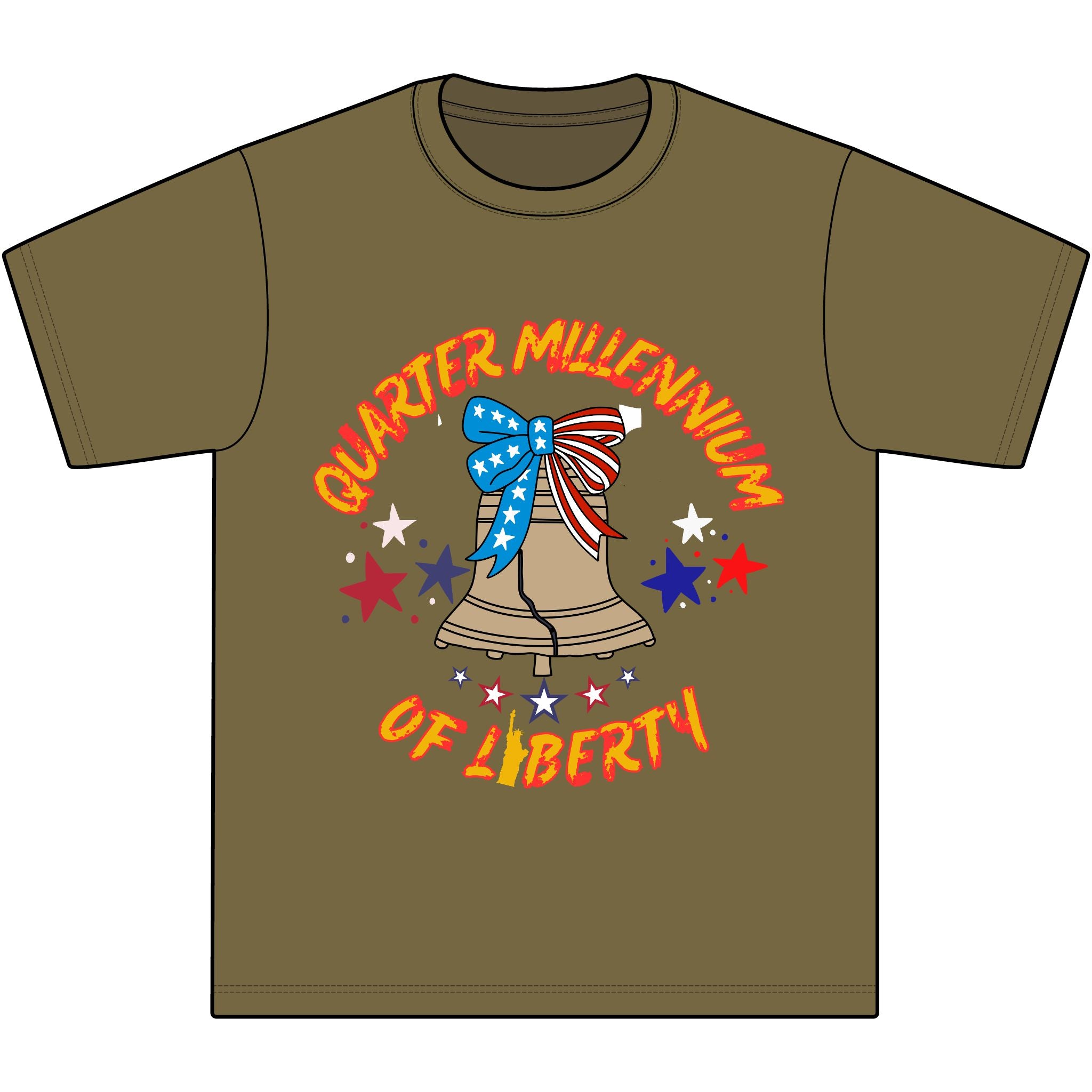 Liberty Bell T‑Shirt – "Quarter Millennium of Liberty" Patriotic Americana Tee
