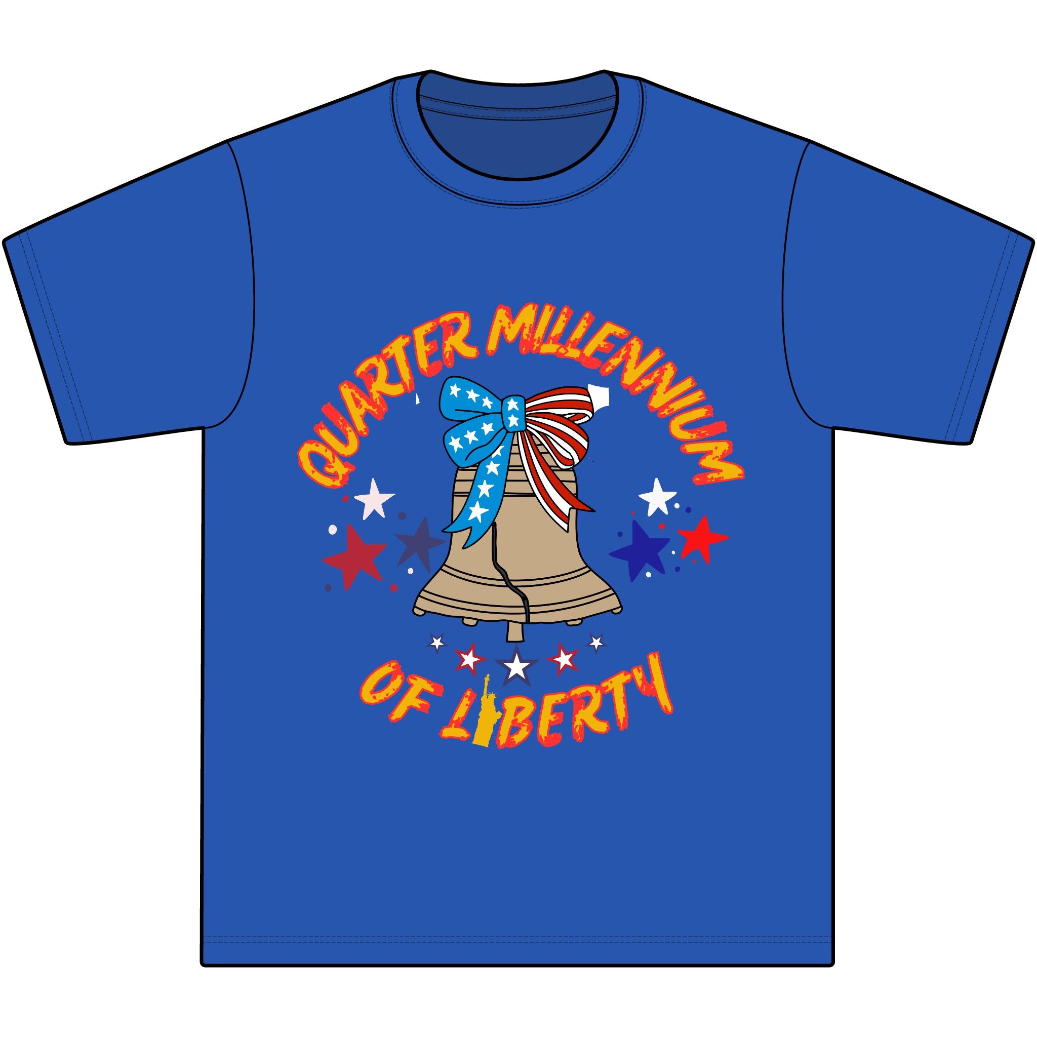 Liberty Bell T‑Shirt – "Quarter Millennium of Liberty" Patriotic Americana Tee