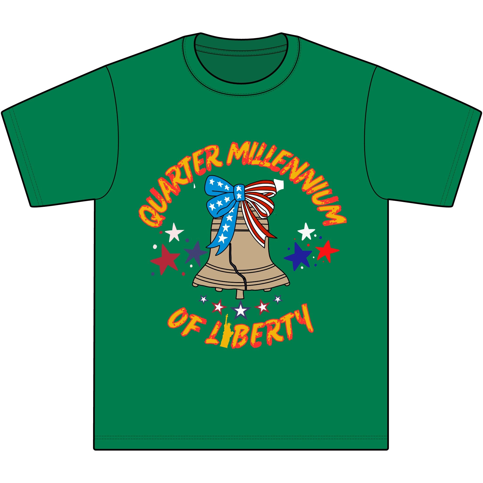 Liberty Bell T‑Shirt – "Quarter Millennium of Liberty" Patriotic Americana Tee
