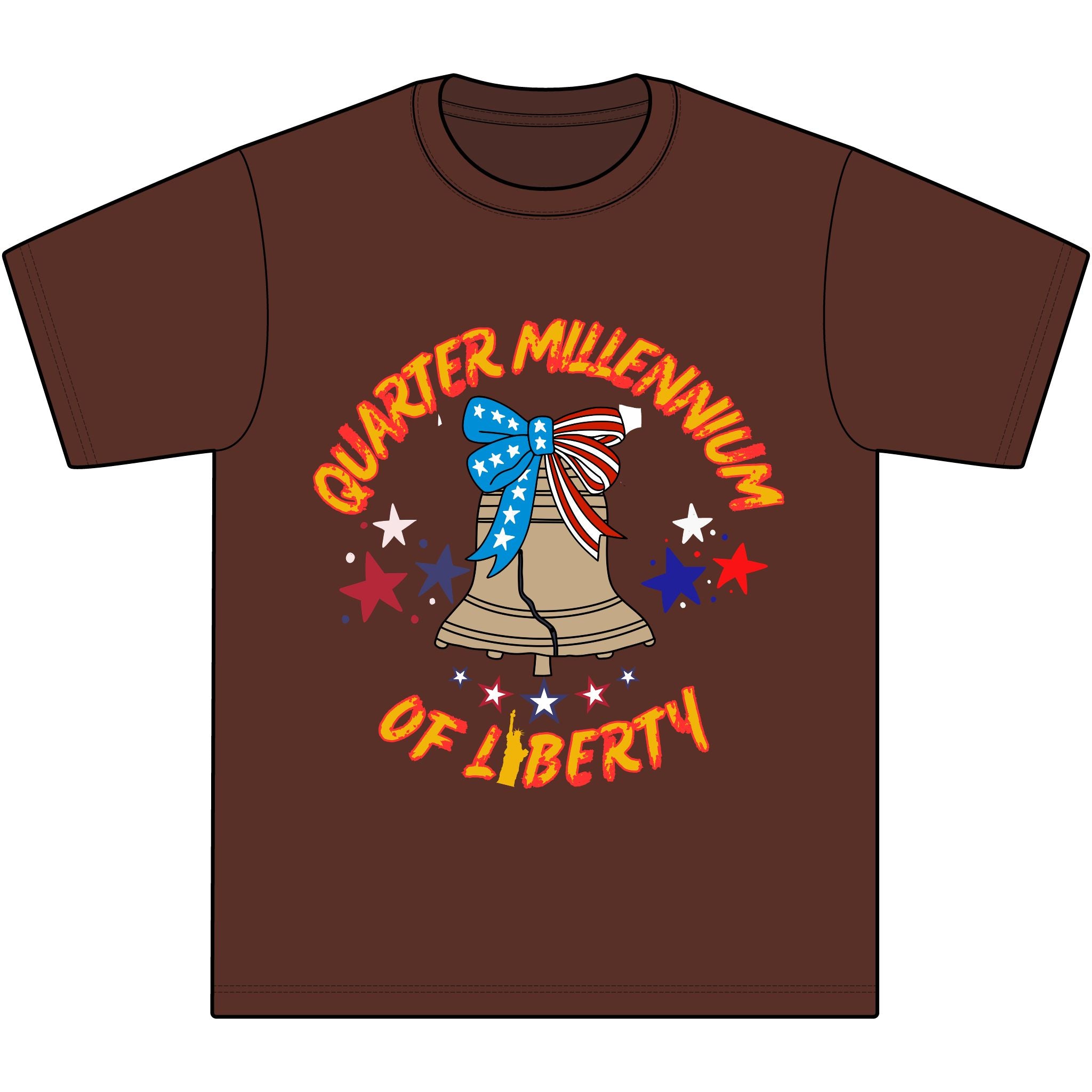 Liberty Bell T‑Shirt – "Quarter Millennium of Liberty" Patriotic Americana Tee