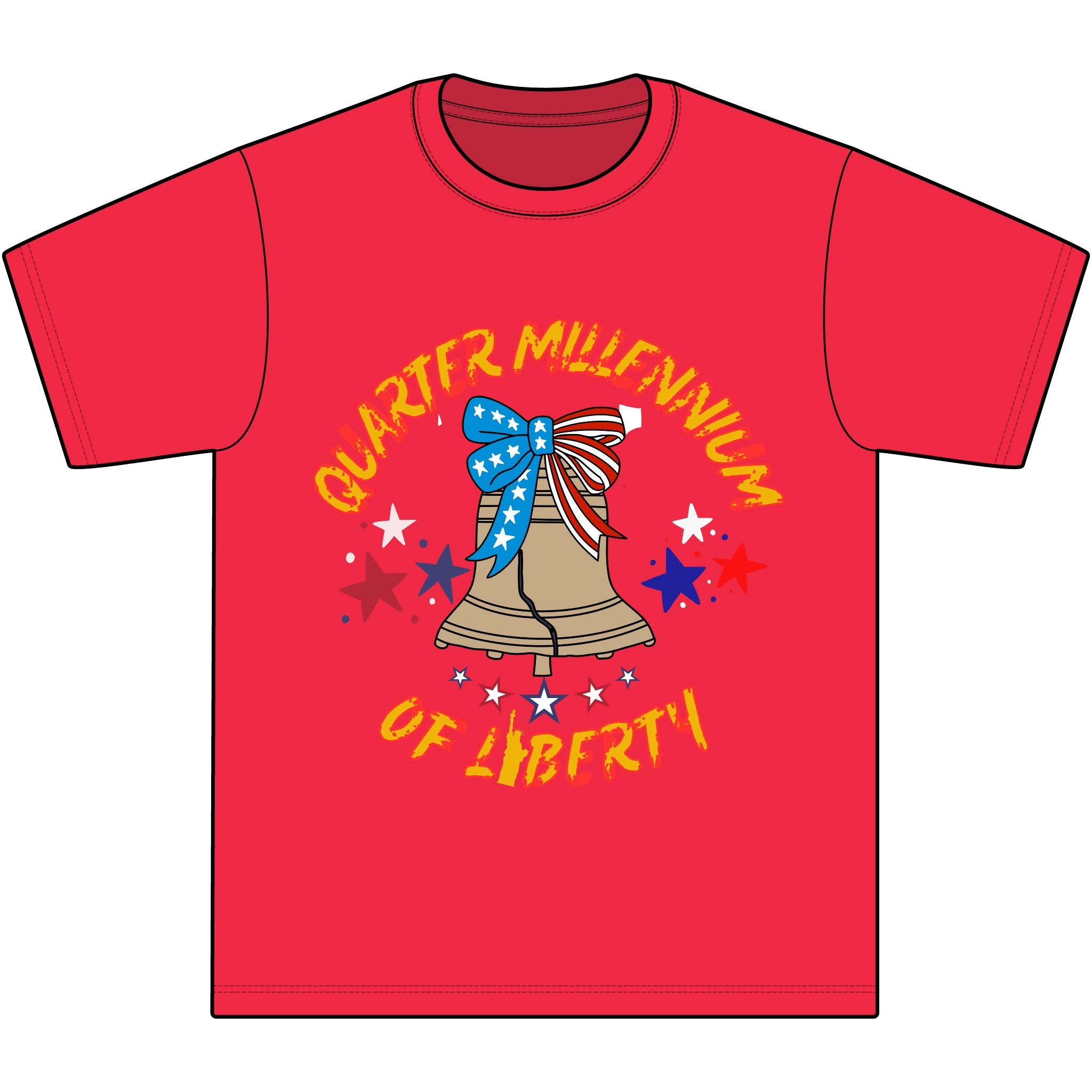 Liberty Bell T‑Shirt – "Quarter Millennium of Liberty" Patriotic Americana Tee