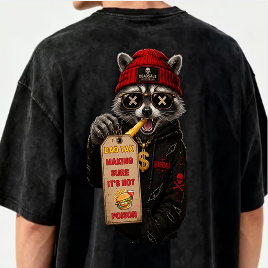 Funny Dad Tax racoon Graphic ,Father's Day Gift , Street Fashion SVG PNG (Digital Download)