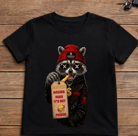 Funny Dad Tax racoon Graphic ,Father's Day Gift , Street Fashion SVG PNG (Digital Download)