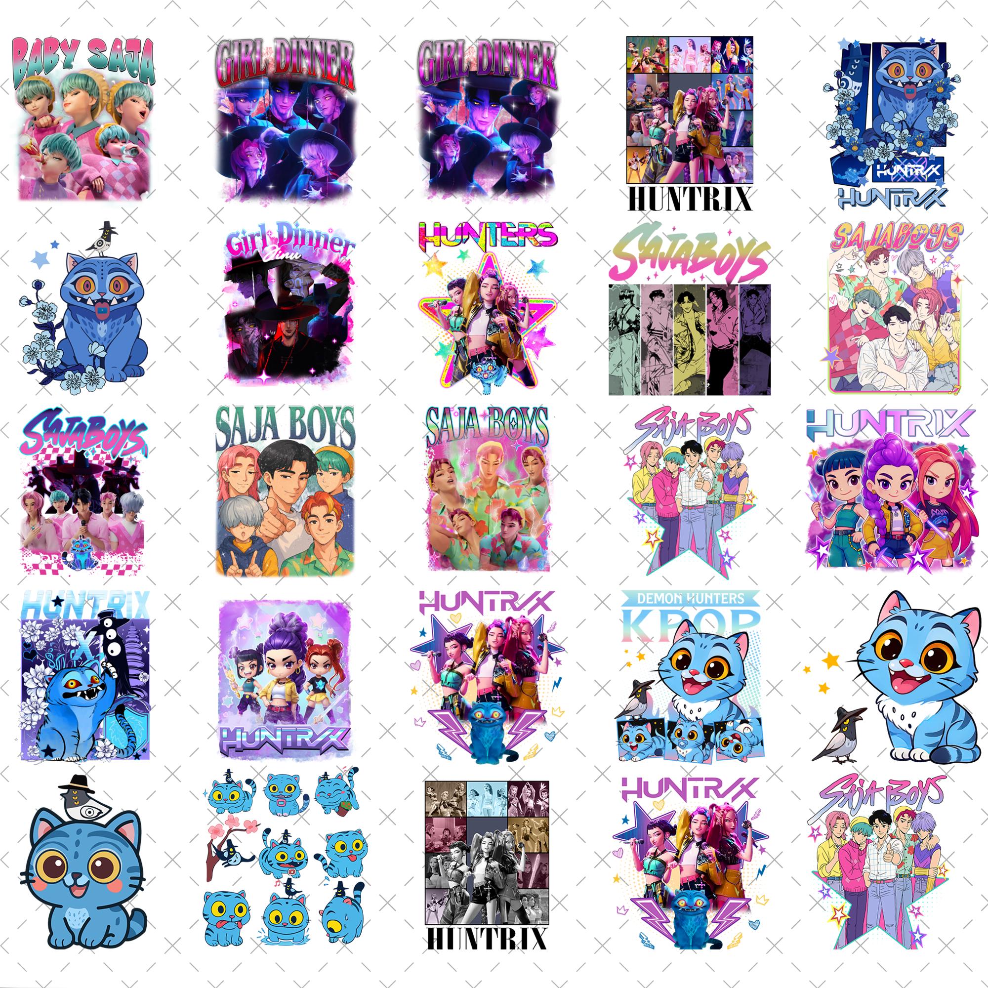 kpop demon hunter PNG Bundle | 60+ Designs K-Pop Shirt Sublimation & Girl Dinner PNG Bundle