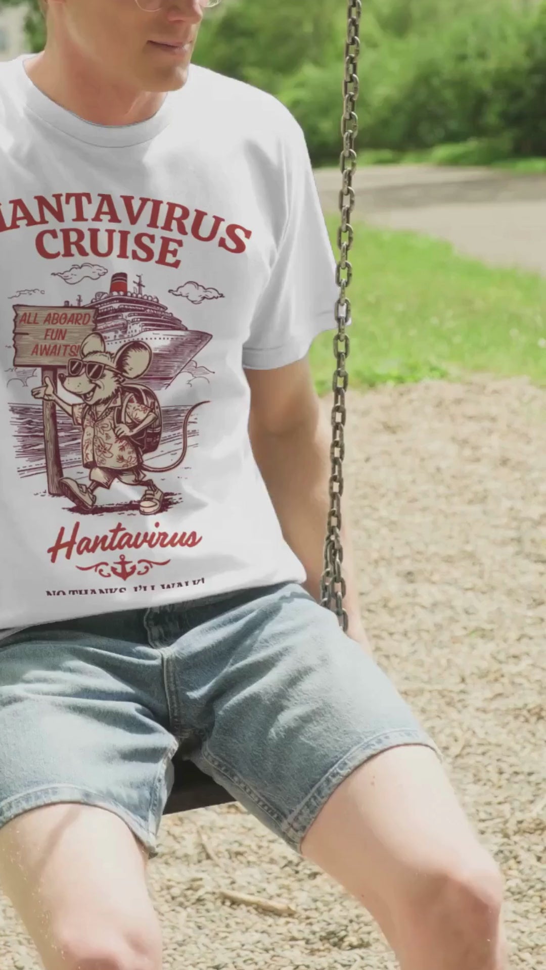 Hantavirus Cruise , Funny Mouse Cruise , No Thanks Ill Walk Vacation , Cruise Humor Graphic